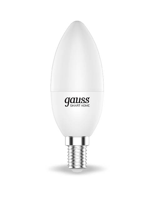 

Лампочка Gauss Smart Home DIM E14 C37 5W 2700К 470Lm 1100112, 1100112