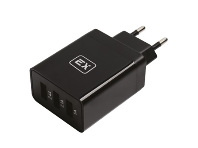 фото Зарядное устройство exployd sonder 3xusb 5.5a qc3.0 black ex-z-436