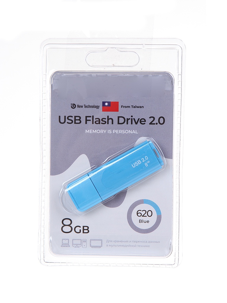 

USB Flash Drive 8Gb - Exployd 620 EX-8GB-620-Blue, EX-8GB-620-Blue