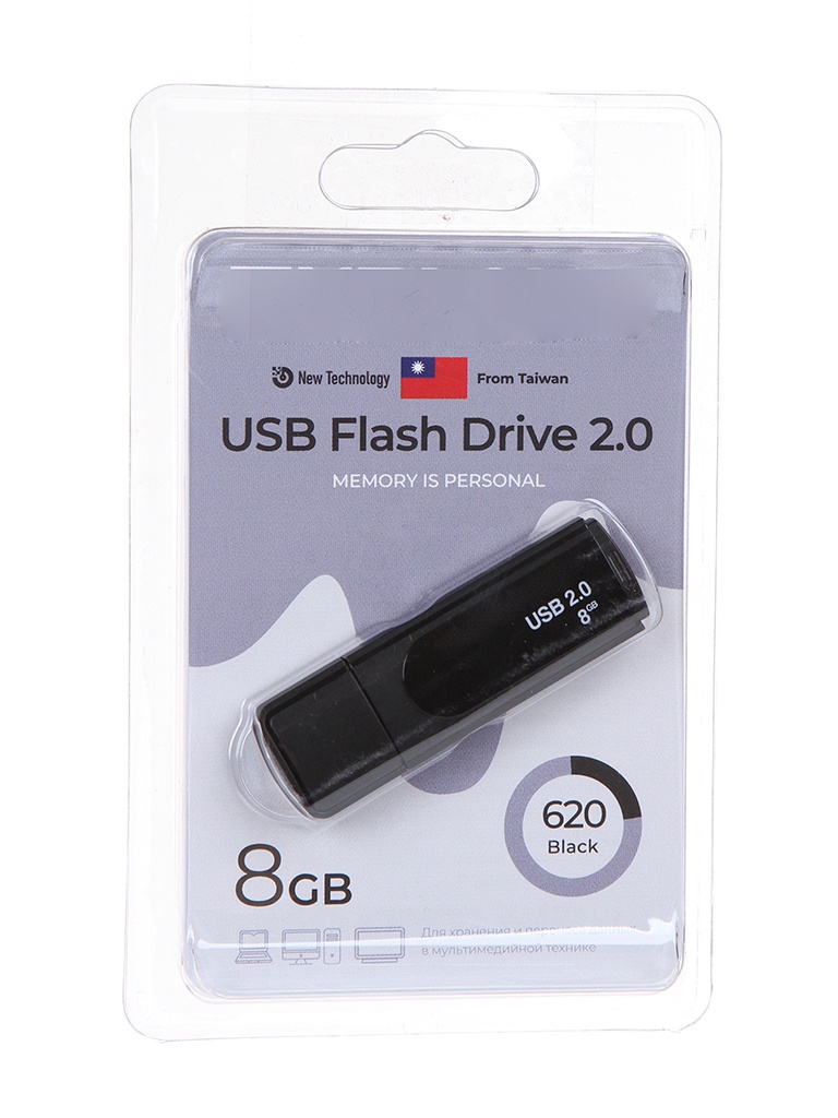 

USB Flash Drive 8Gb - Exployd 620 EX-8GB-620-Black, EX-8GB-620-Black