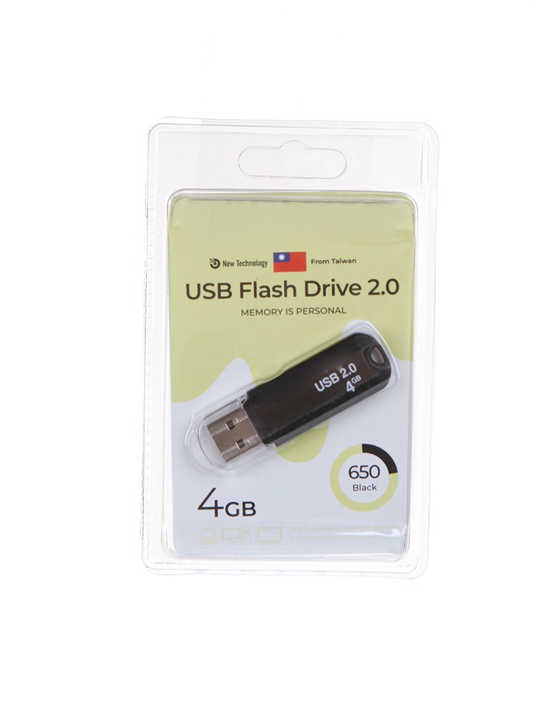 

USB Flash Drive 4Gb - Exployd 650 EX-4GB-650-Black, EX-4GB-650-Black