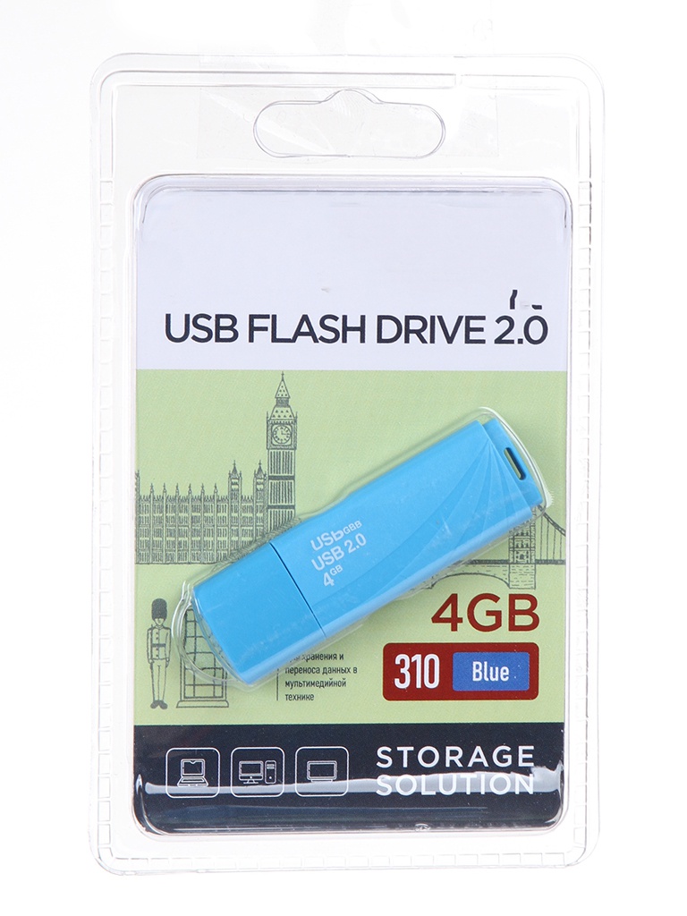 

USB Flash Drive 4Gb - OltraMax 310 OM-4GB-310-Blue, OM-4GB-310-Blue