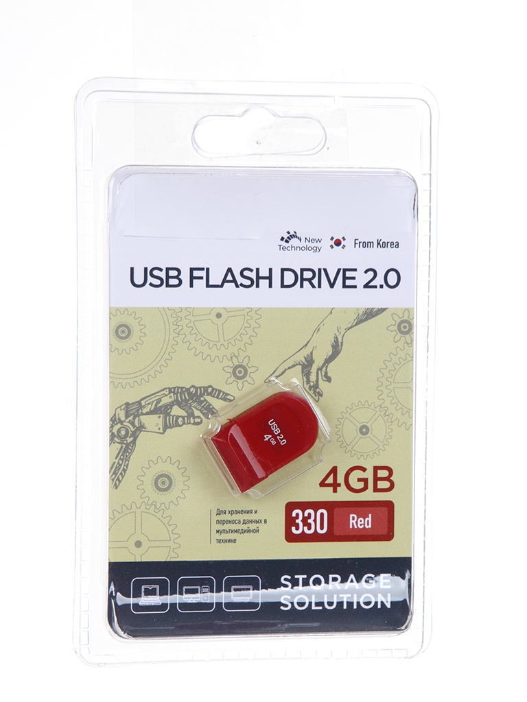 

USB Flash Drive 4Gb - OltraMax 330 OM-4GB-330-Red, OM-4GB-330-Red