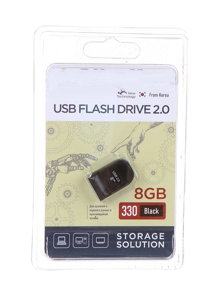 

USB Flash Drive 8Gb - OltraMax 330 OM-8GB-330-Black, OM-8GB-330-Black