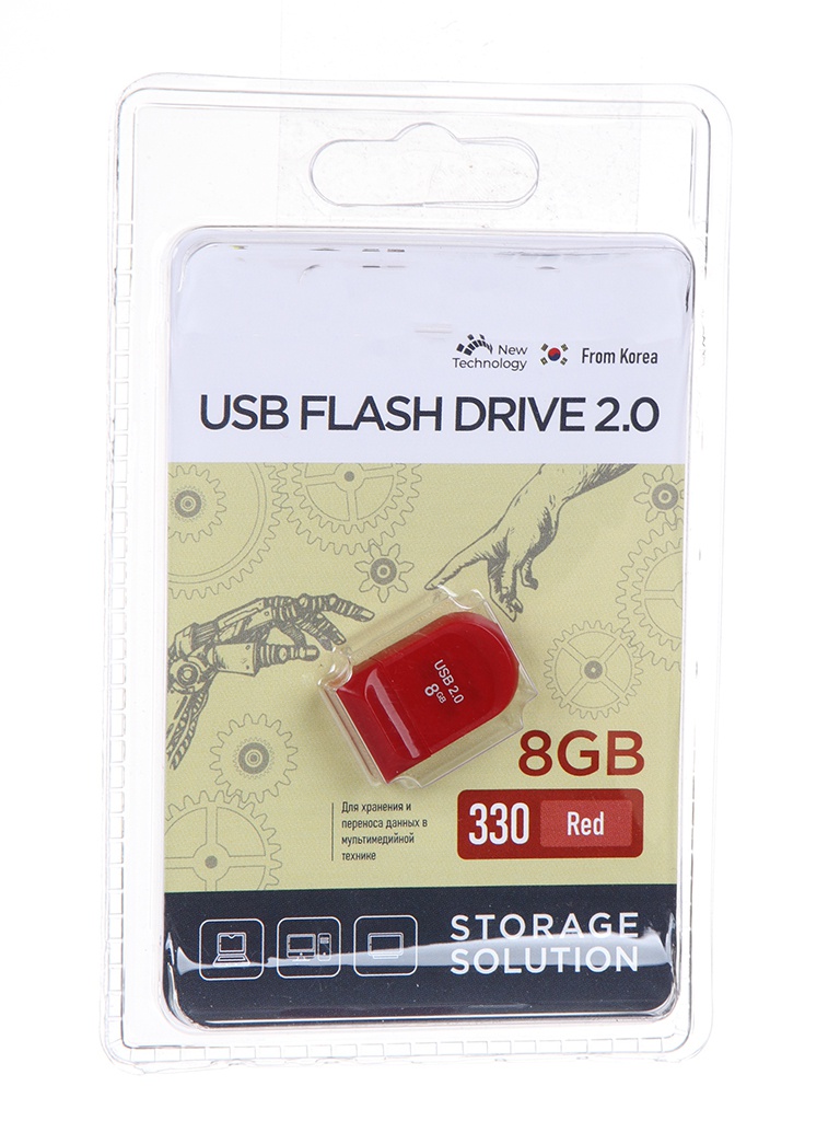 

USB Flash Drive 8Gb - OltraMax 330 OM-8GB-330-Red, OM-8GB-330-Red