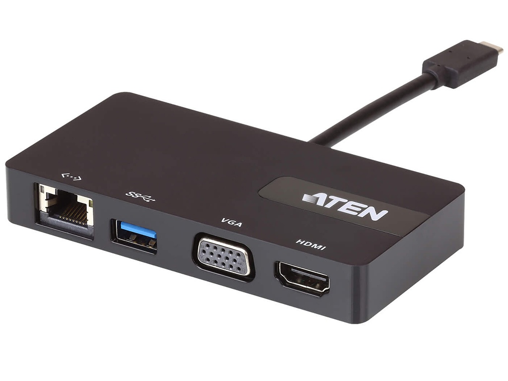 фото Док-станция aten usb-c multiport dock with power pass-thru uh3232