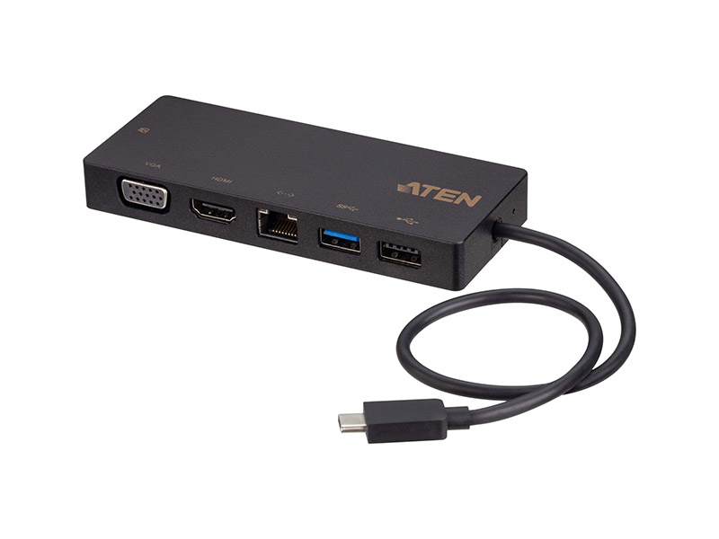 фото Док-станция aten usb-c multiport dock with power pass-thru uh3236