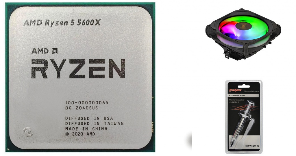 Zakazat.ru: Процессор AMD Ryzen 5 5600X (3700MHz/AM4/L2+L3 32768Kb) 100-000000065 OEM Выгодный набор + серт. 200Р!!!