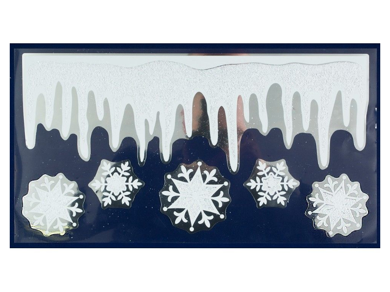 фото Набор наклеек peha magic сосульки и снежинки 24х44.5cm jc-20445