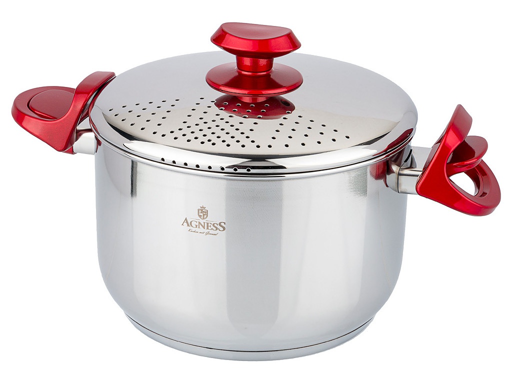 

Кастрюля Agness 5L с крышкой-сливом 936-110, 936-110