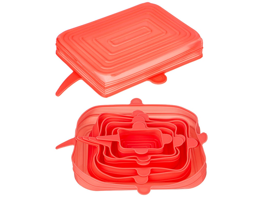 фото Крышка agness silicone прямоугольная 6шт 923-118