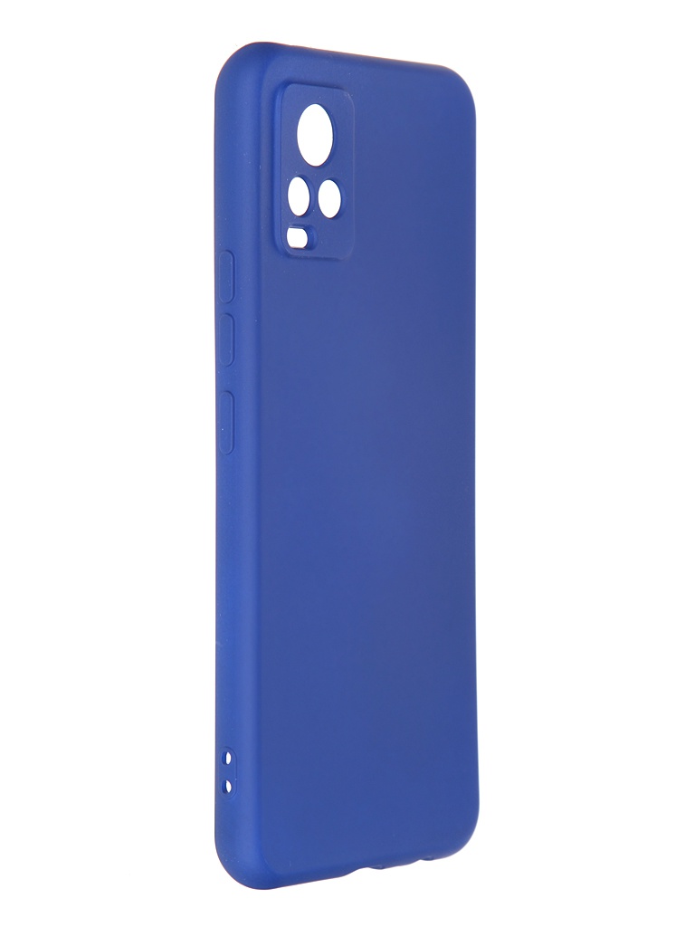 

Чехол DF для Vivo V20 с микрофиброй Silicone Blue vOriginal-03, DF vOriginal-03