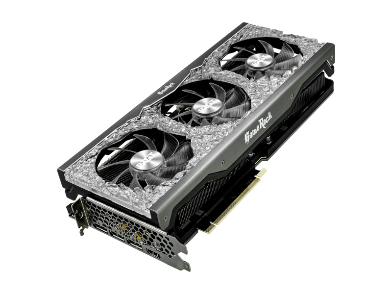 фото Видеокарта palit geforce rtx 3080 gamerock 10g / v1 lhr 1440mhz pci-e 10240mb 19000mhz 320 bit hdmi 3xdp ned3080u19ia-1020g