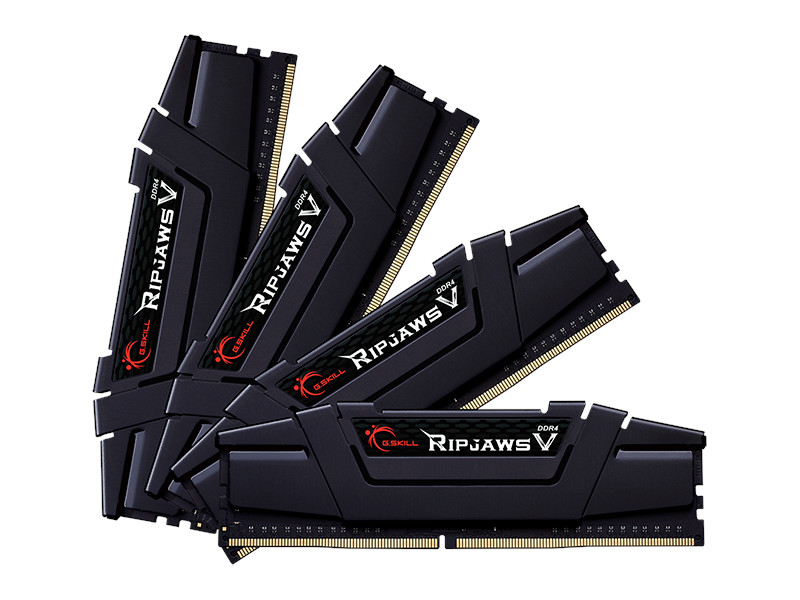 фото Модуль памяти g.skill ripjaws v ddr4 dimm 3200mhz pc-25600 cl16 - 128gb kit (4x32gb) f4-3200c16q-128gvk