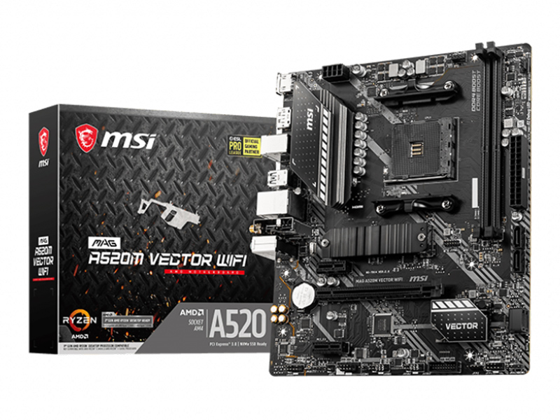 фото Материнская плата msi mag a520m vector wifi