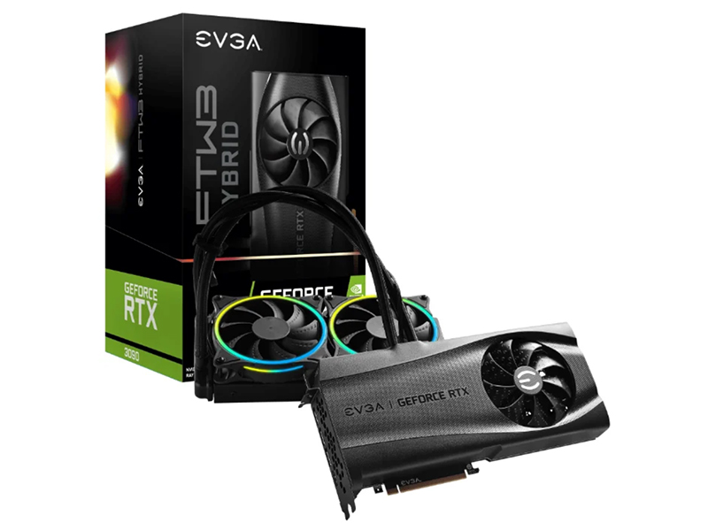 

Видеокарта EVGA GeForce RTX 3090 FTW3 Ultra Hybrid Gaming 1800Mhz 24576Mb 19500Mhz 384-bit HDMI 3xDP 24Gb 24G-P5-3988-KR, GeForce RTX 3090 FTW3 Ultra Hybrid Gaming 24G-P5-3988-KR