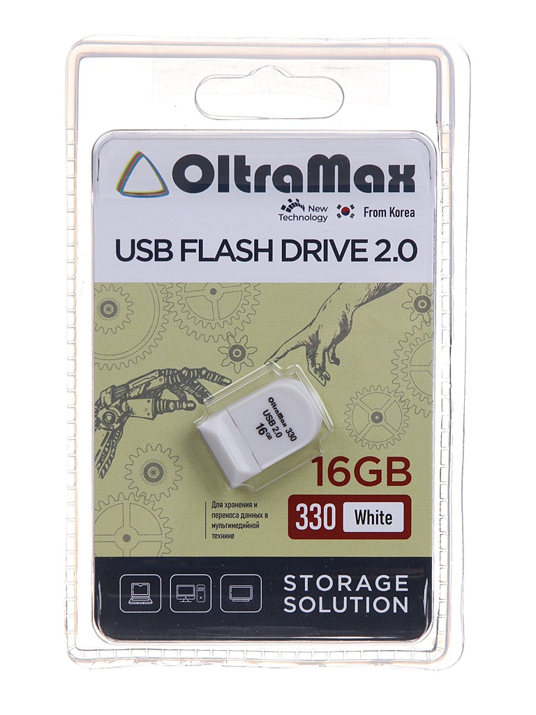 

USB Flash Drive 16Gb - OltraMax 330 OM-16GB-330-White, 330