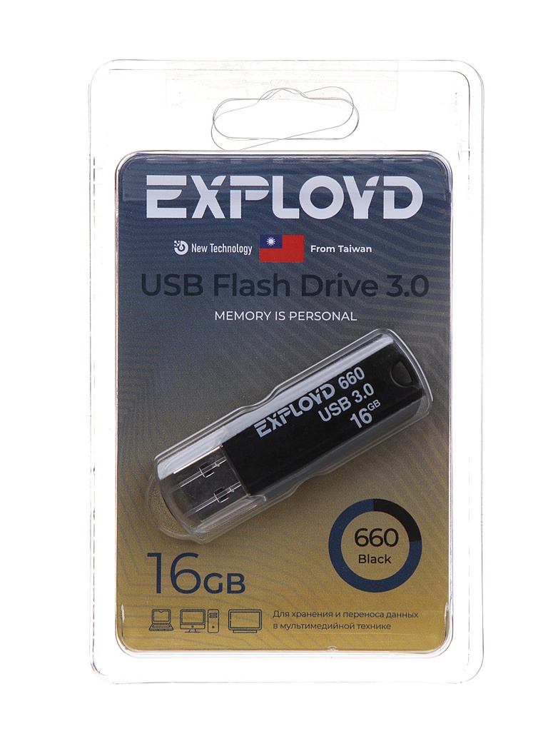 

USB Flash Drive 16Gb - Exployd 660 EX-16GB-660-Black, 660