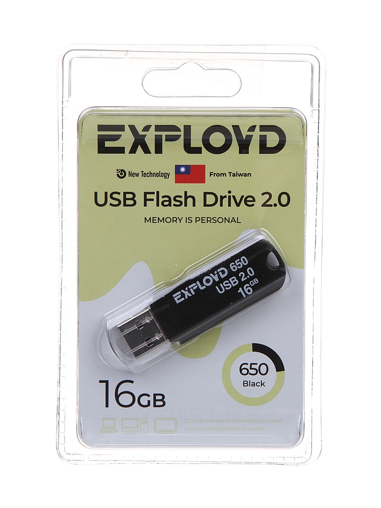 

USB Flash Drive 16Gb - Exployd 650 EX-16GB-650-Black, 650