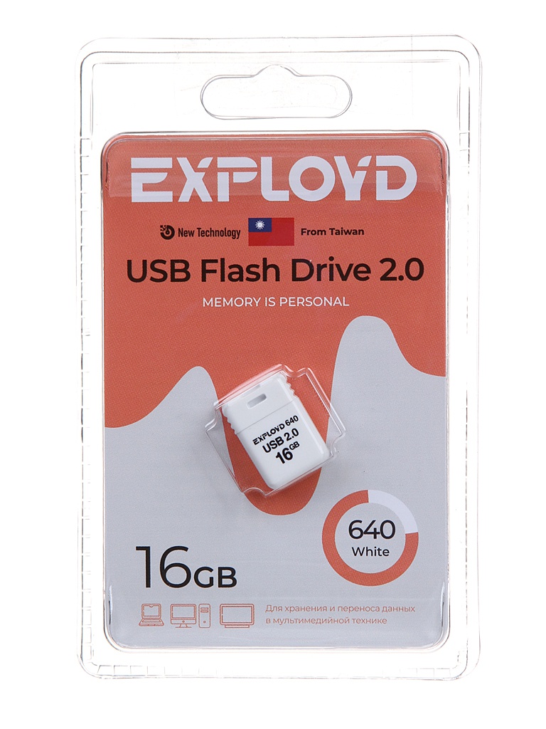 

USB Flash Drive 16Gb - Exployd 640 EX-16GB-640-White, 640