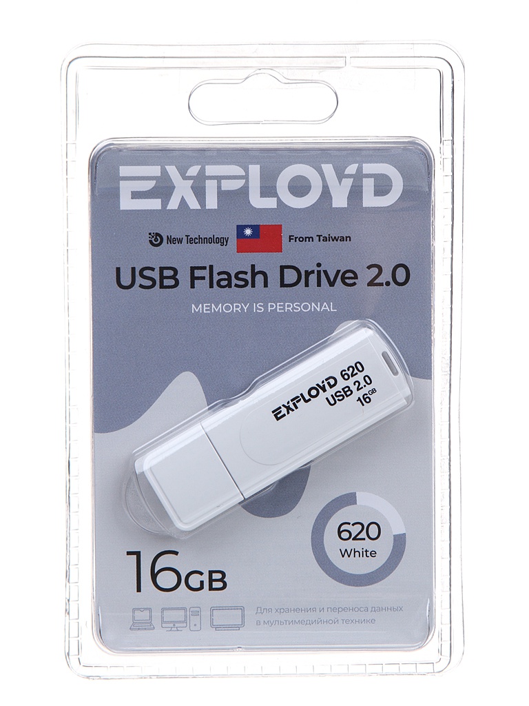 

USB Flash Drive 16Gb - Exployd 620 EX-16GB-620-White, 620