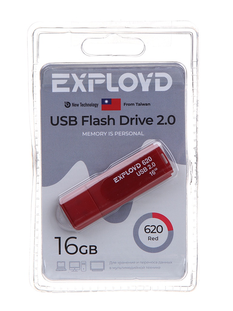 

USB Flash Drive 16Gb - Exployd 620 EX-16GB-620-Red, 620