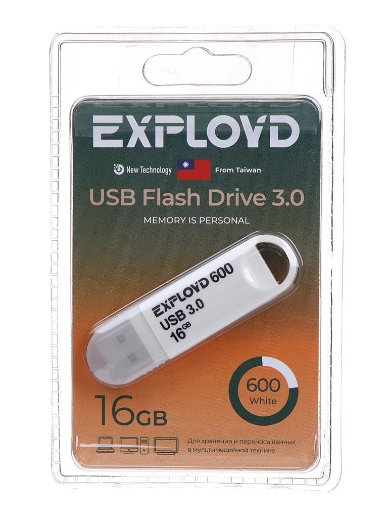 USB Flash Drive 16Gb - Exployd 600 EX-16GB-600-White