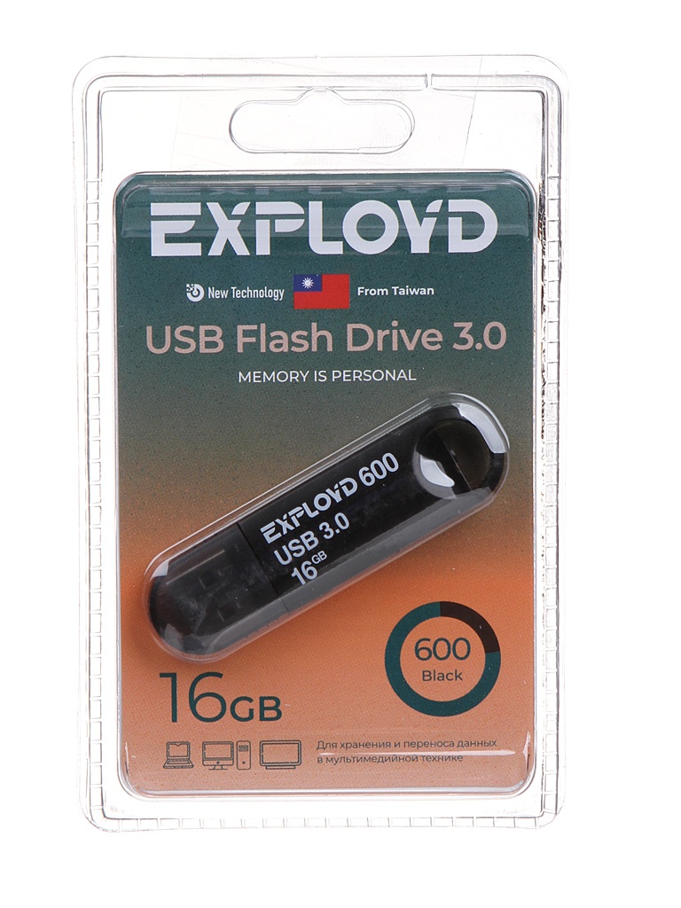 

USB Flash Drive 16Gb - Exployd 600 EX-16GB-600-Black, 600