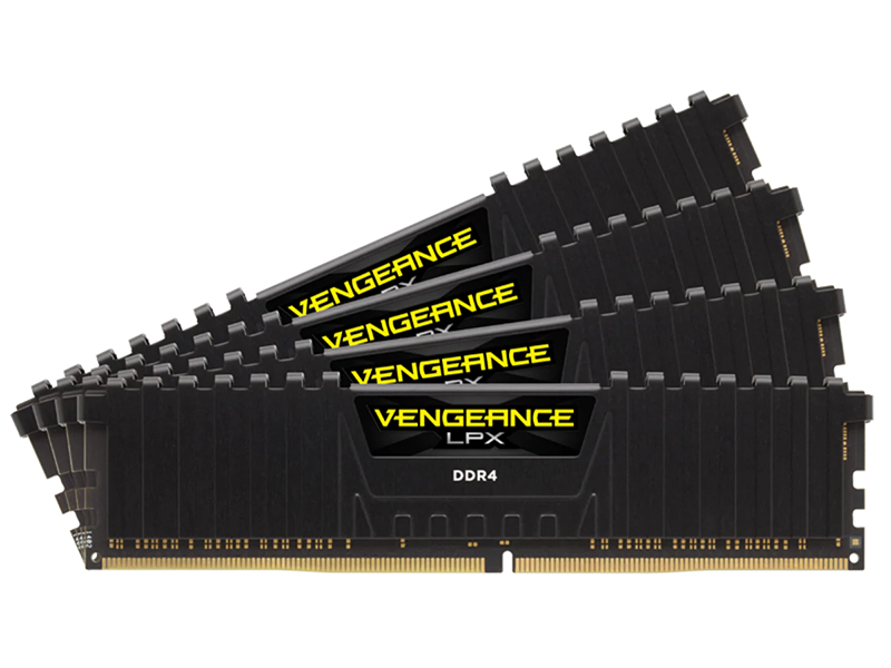 фото Модуль памяти corsair vengeance lpx ddr4 dimm 3200mhz pc-25600 cl16 - 64gb kit (4x16gb) cmk64gx4m4c3200c16