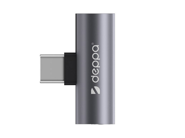 фото Аксессуар deppa usb type-c m - 3.5mm f - usb type-c f graphite 73129