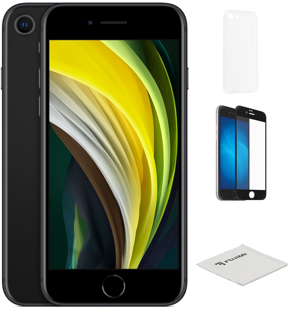 Сотовый телефон APPLE iPhone SE (2020) - 64Gb Black новая комплектация MHGP3RU/A Выгодный набор + серт. 200Р!!!