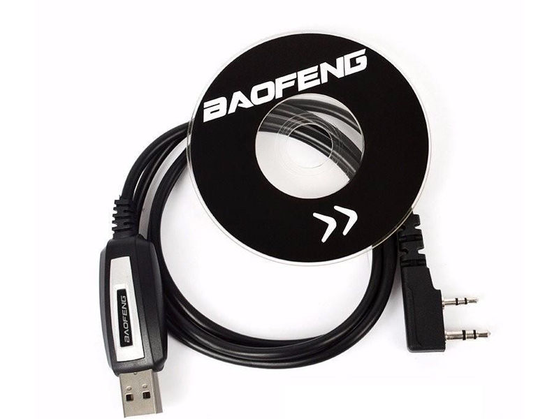 Зарядное устройство USB кабель и CD диск для программирования раций Baofeng и Kenwood 14848 new 2 pin folding headphone headset mic for quansheng puxing wouxun hyt tyt baofeng uv5r 888s kenwood th d7 f6 22 radio