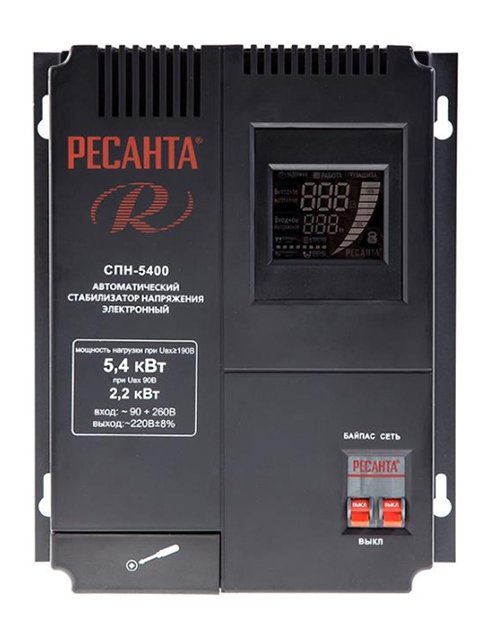 

Стабилизатор РЕСАНТА СПН 5400 (5.4 кВт), Ресанта СПН- 5400