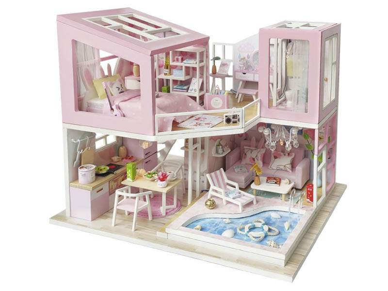 фото Сборная модель diy house розовый фламинго m915