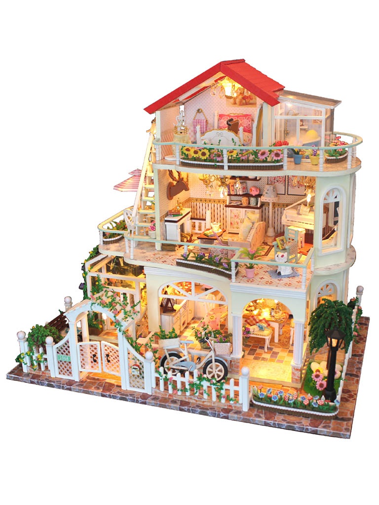 фото Сборная модель diy house вилла в цветах 13845