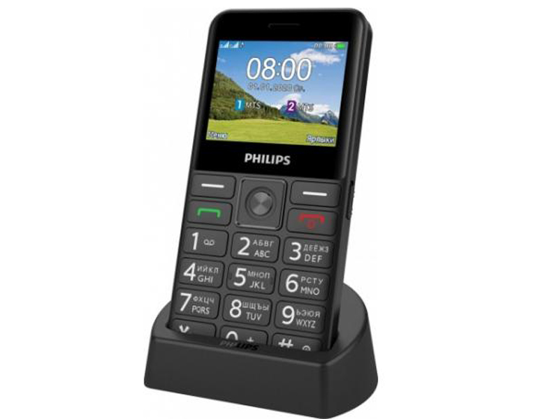 Сотовый телефон Philips Xenium E207 Black мобильный телефон philips xenium e185 32mb black