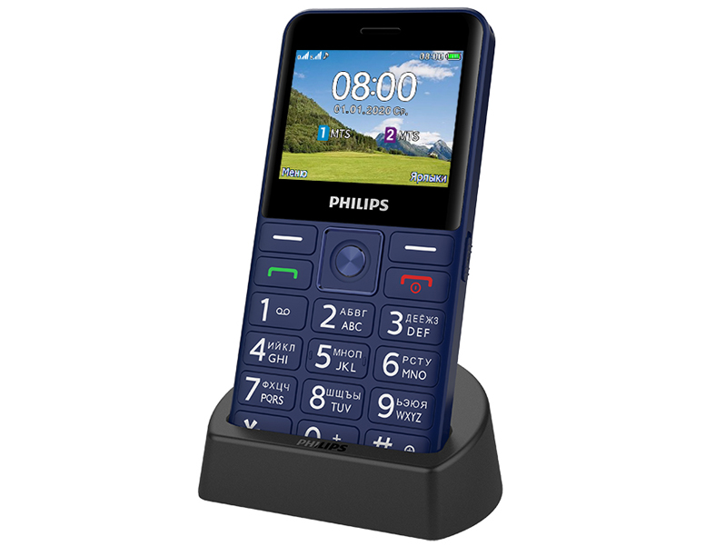 Сотовый телефон Philips Xenium E207 Blue мобильный телефон philips xenium e207 blue
