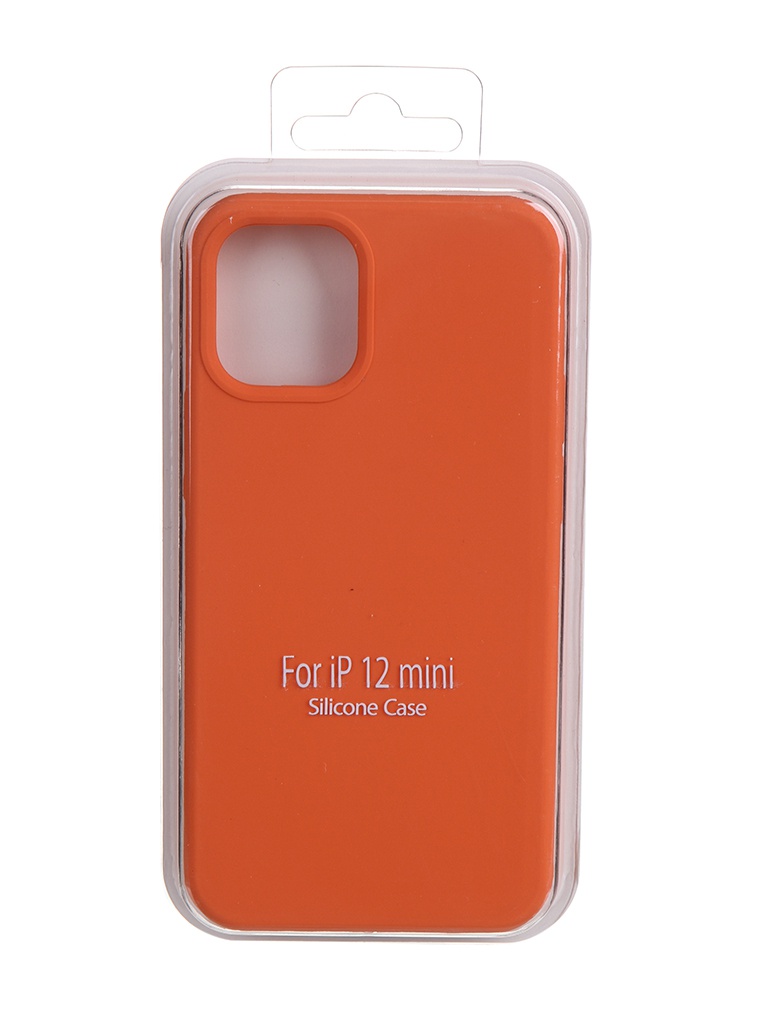 фото Чехол krutoff для apple iphone 12 mini silicone case orange 11026