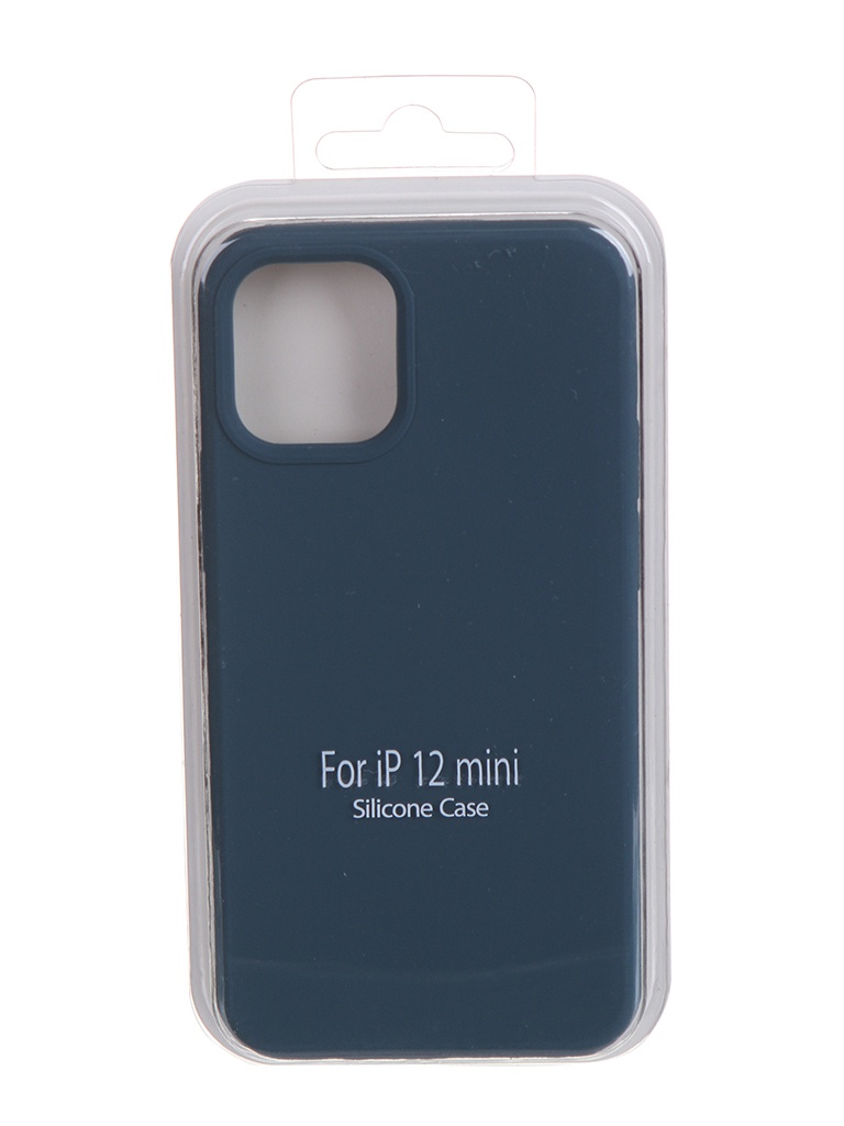 фото Чехол krutoff для apple iphone 12 mini silicone case gray blue 11137