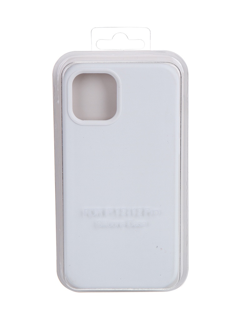 фото Чехол krutoff для apple iphone 12 / 12 pro silicone case white 11142