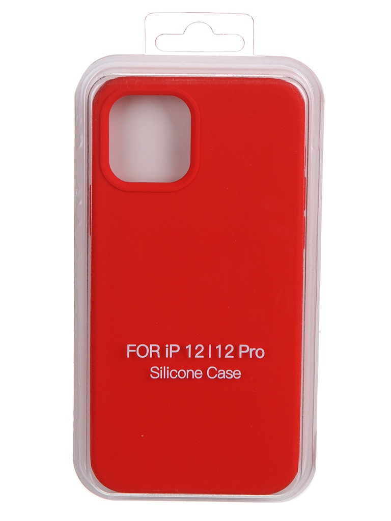 фото Чехол krutoff для apple iphone 12 / 12 pro silicone case red 11143
