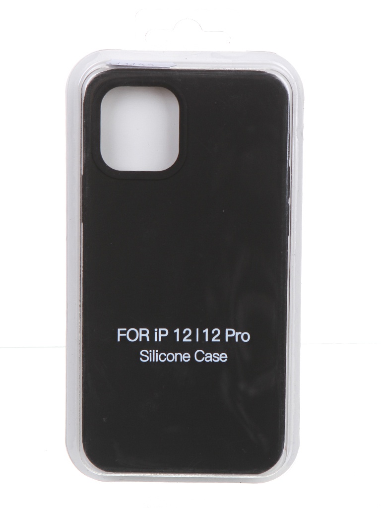 фото Чехол krutoff для apple iphone 12 / 12 pro silicone case black 11144