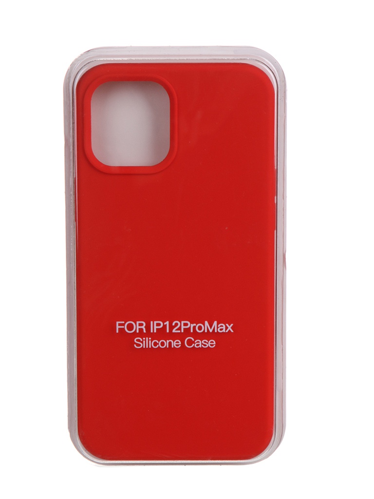 фото Чехол krutoff для apple iphone 12 pro max silicone case red 11152