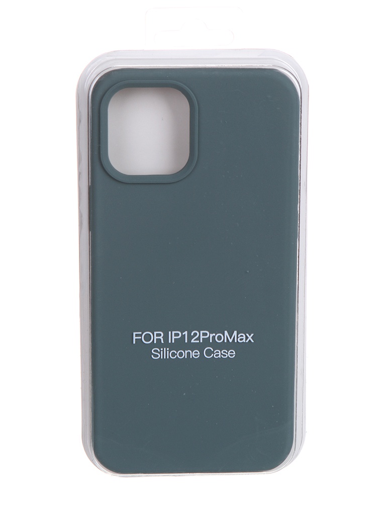 фото Чехол krutoff для apple iphone 12 pro max silicone case gray blue 11155