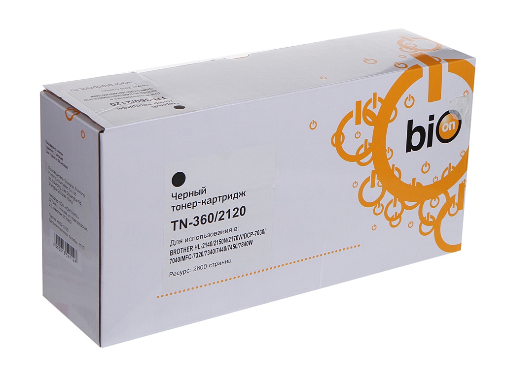 

Картридж Bion PTTN-2175/360/330/2115/2120 TN-2175 для Brother HL-2140/2150/2170/DCP-7030/7045/MFC-7320/7440/7840 Black, PTTN-2175/360/330/2115/2120