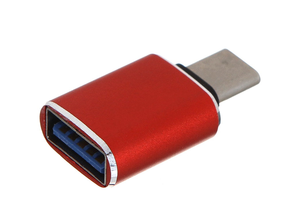 фото Аксессуар greenconnect usb type-c - usb 3.0 m/af red gcr-52298