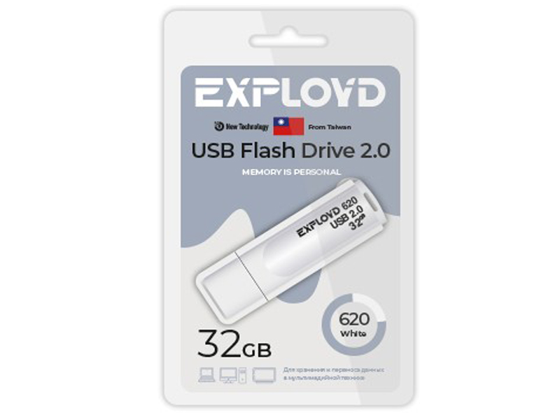 

USB Flash Drive 32Gb - Exployd 620 EX-32GB-620-White, 620