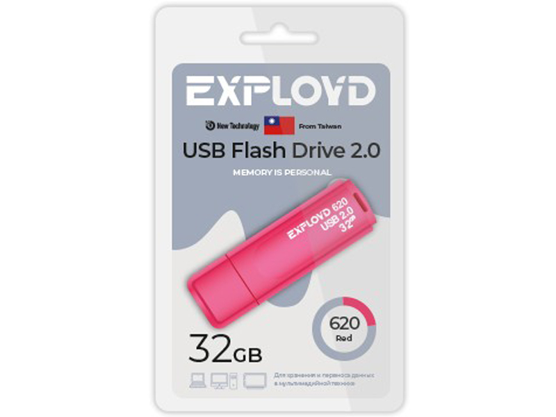 

USB Flash Drive 32Gb - Exployd 620 EX-32GB-620-Red, 620