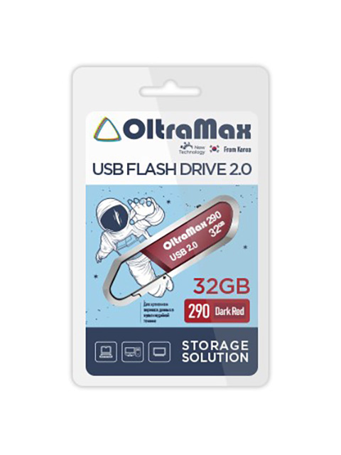 

USB Flash Drive 32GB - OltraMax 290 2.0 OM-32GB-290-Dark Red, 290