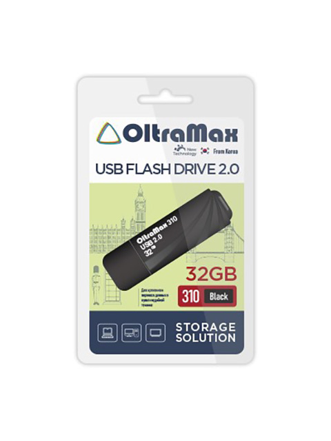 

USB Flash Drive 32GB - OltraMax 310 2.0 OM-32GB-310-Black, 310